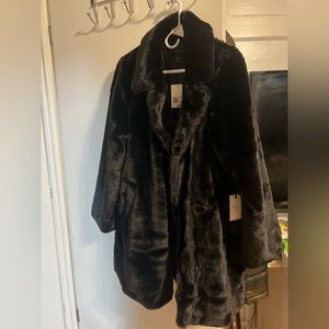 Faux fur coat